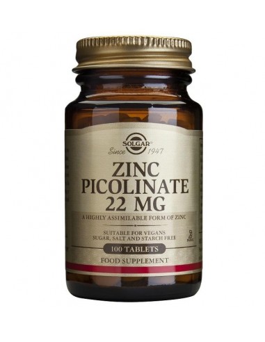 Picolinato Zinc (22 Mg) 100 Comp De Solgar
