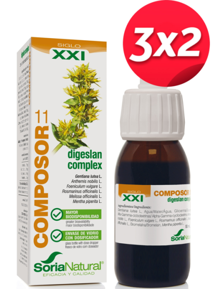 Pack 3X2 Composor 11 Digeslan Complex Xxi 50Ml. de Soria Natural.