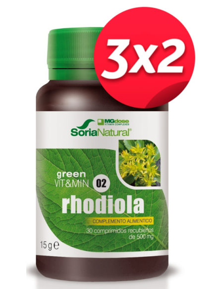 Pack 3X2 Rhodiola 500 Mg 30 Comp de Suplementos Mgdose