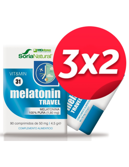 Pack 3X2 Vit & Min 31 Melatonin Travel 90 X 50 Mg de Suplementos Mgdose