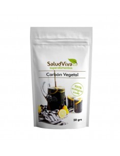Carbon Vegetal Activado (Colorante) 50 Gramos De Salud Viva