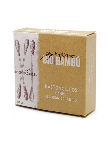 Bastoncillos De Bambu Y Algodon Eco 100 Unidades De Biobambu