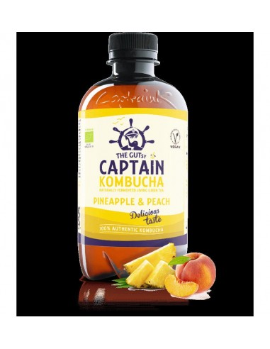 Kombucha Pineaple Peach Splash Bio-Organico De Captain Kombu