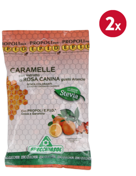 Pack 2 Caramelos Rosa Canina Specchiasol 24 Piezas Saludables