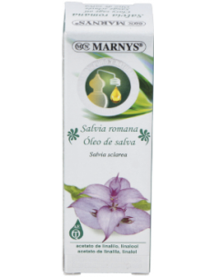 Aceite Esencial Alimentario De Salvia Romana    Estuche Con Botella - 15 Ml Marnys