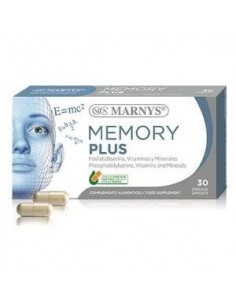 Memory Plus     Colina+Fosfatidilserina+Zn+Sodio+Cr+Selenio+ Vitaminas     30 Cápsulas Vegetales Marnys
