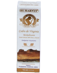 Aceite Esencial De Cedro De Virginia   Estuche Con Botella - 15 Ml Marnys