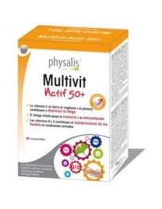 Multivit actif 50+ 30 comprimidos Physalis