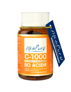 Vitamina C-1000 No Acida 100 Comprimidos Estado Puro de Tong