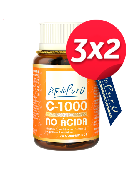 Pack 3X2 Vitamina C-1000 No Acida 100 Comprimidos Estado Pur