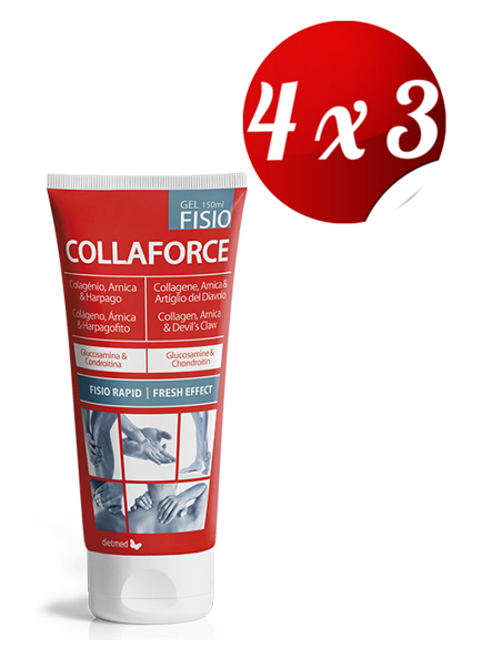 Pack 4x3 uds Collaforce Fisio Gel  150 Ml De Dietmed