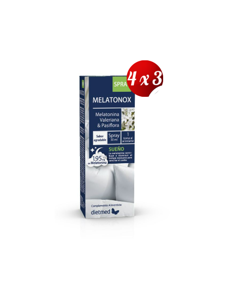 Pack 4x3 uds Melatonox Spray Spray Bucal 30 Ml De Dietmed