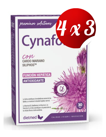 Pack 4x3 uds Cynafort  60 Comprimidos De Dietmed