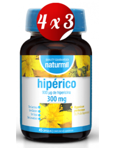 Pack 4x3 uds Hiperico 300 Mg  45 Capsulas De Dietmed
