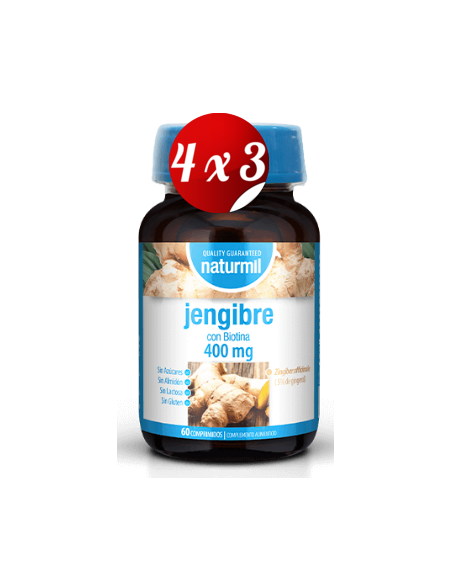 Pack 4x3 uds Jengibre 400 Mg  60 Comprimidos De Dietmed