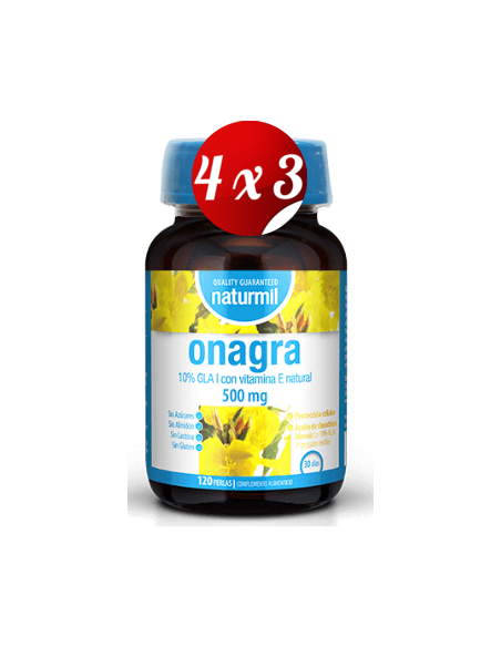 Pack 4x3 uds Onagra 500 Mg Perlas 120 Capsulas De Dietmed