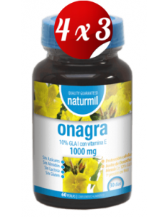 Pack 4x3 uds Onagra 1000 Mg Perlas 60 Capsulas De Dietmed