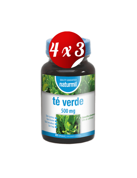 Pack 4x3 uds Té Verde 500 Mg  45 Capsulas De Dietmed