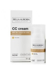 Cc Cream Spf 50+ Tono Medio 30 Mililitros Bella Aurora