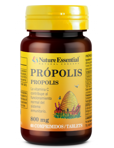 Própolis 800 mg. 60 comprimidos con equinácea y vitamina C de Nature Essential