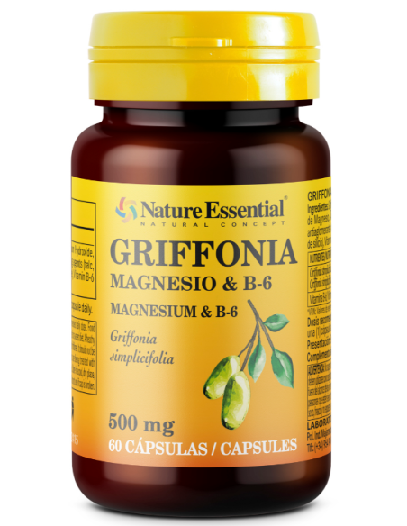 Griffonia 500 mg (5-HTP) + magnesio + B-6. 60 capsulas Nature Essential