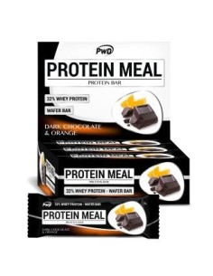 Protein Meal Barritas  Chocolate Negro-Naranja 12U Pwd Nutrition
