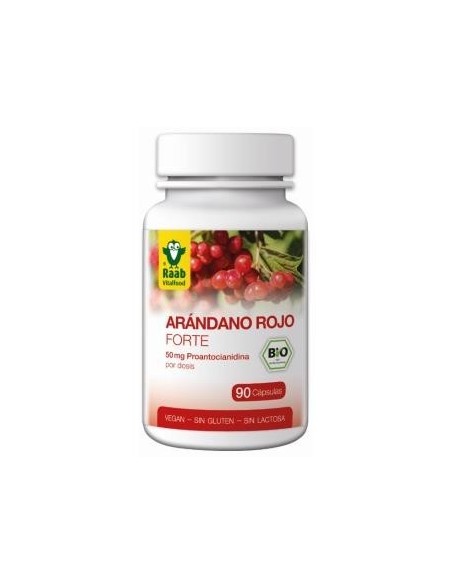 Arandano Rojo Forte 90 Cápsulas  Bio Sg Vegan Raab Vitalfood