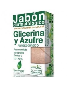 Jabon Glicerina Azufre 100 Gramos Sanasur