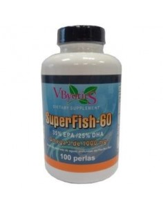 SUPER FISH-60 (35%EPA/25%DHA) Omega 3 de 1000mg 100 Perlas Vbyotics