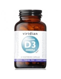 Vitamina D3 2000Iu Vegana 60 Cápsulas Veg. Viridian