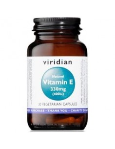 Vitamin E 330Miligramos Natural 30 Cápsulas Veg. Viridian