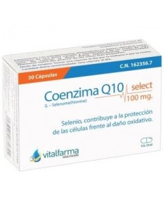 Coenzima Q10 Select 100Miligramos 30 Cápsulas  Vitalfarma