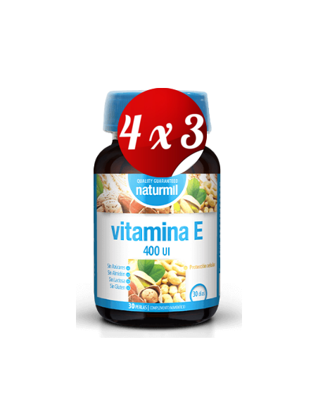 Pack 4x3 uds Vitamina E 400 Ui  30 Capsulas De Dietmed