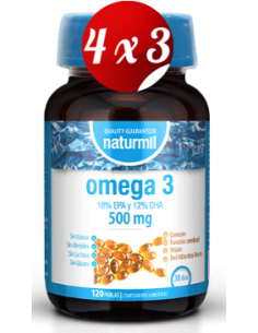 Pack 4x3 uds Omega 3 500Mg....