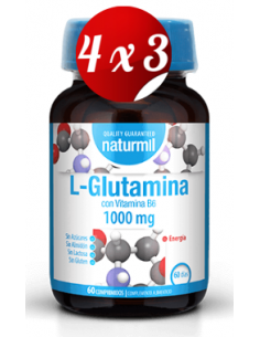 Pack 4x3 uds L-Glutamina...