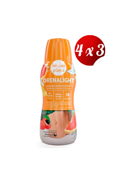 Pack 4X3 Drenalight Befirm Sabor Piña 600Ml. de Dietmed.