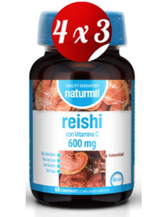 Pack 4x3 uds Reishi 600Mg....