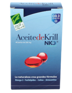 Aceite de KRILL NKO® 40. Caja con 40 perlas de 500mg (en blíster)