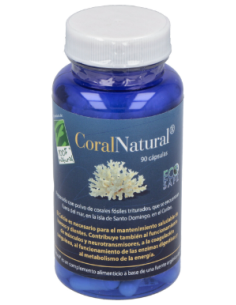 CoralNatural® 90. Bote con 90 cápsulas 1.000mg de polvo de coral marino fósil
