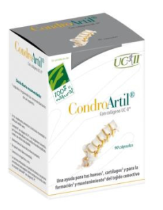 CondroArtil® con colágeno UC-II®. Caja con 90 cápsulas (en blíster)