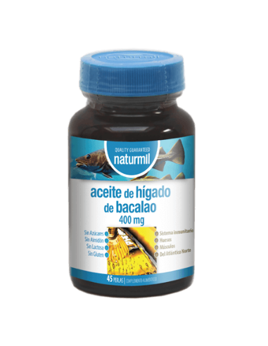Aceite De Hígado De Bacalao 400 Mg Perlas 45 Capsulas De Dietmed