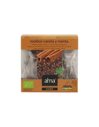 Rooibos Canela Menta Infusion 15Piramide Eco Vegan de Alma Home