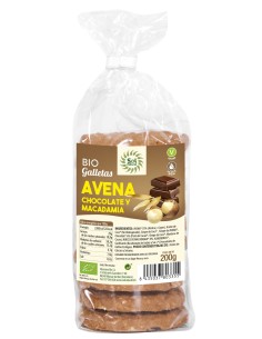 Galletas Avena Chocolate Y Macadamia Bio 200 Gramos  Sol Natural
