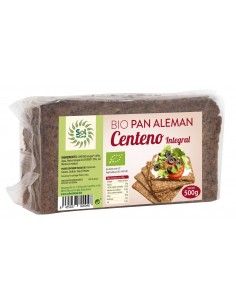 Pan Alemán Centeno Integral Bio 500 Gramos  Sol Natural