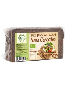 Pan Alemán 3 Cereales Bio 500 Gramos  Sol Natural
