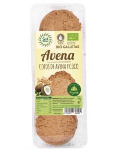 Galletas De Avena Coco Y Agave Bio 175 Gramos  Sol Natural