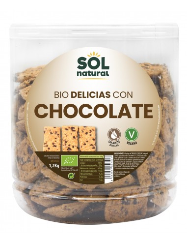 Delicias De Trigo Con Chocolate Bio 1200 Gramos  Sol Natural