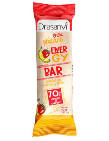 Energy Bar Fresa Platano 40G Drasanvi 24 Unidades