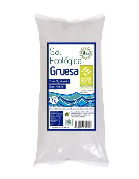 Sal Gruesa Mediterránea Bio 1 Kg | Solnatural Calidad Premium