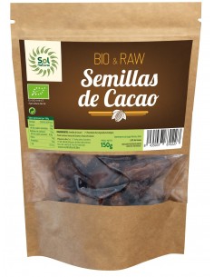 Cacao En Semillas Crudas Raw Bio 150 Gramos  Sol Natural